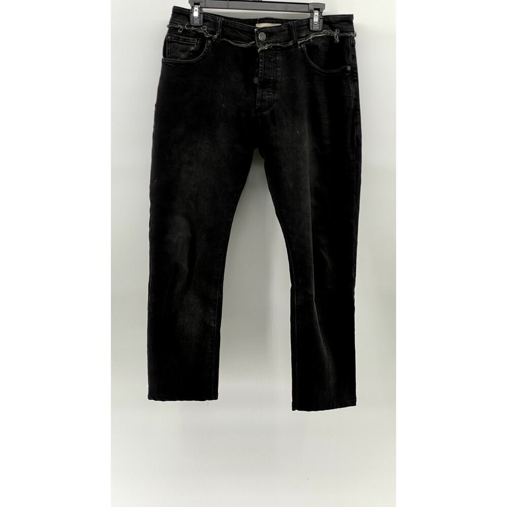 DL 1961 Men's Black Denim Distressed Hunter Skinny Jeans SZ 31X32